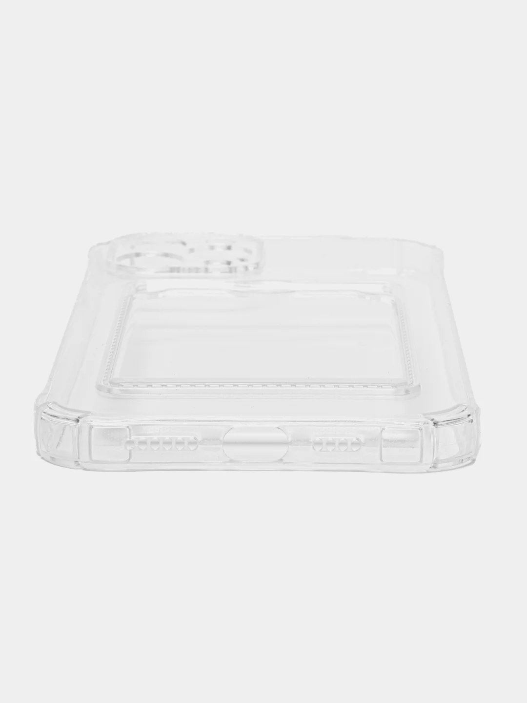 Чехол с карманом для карт на iPhone 7, 8 Plus, X, XR, 11, 12 Pro Max, 13, прозрачный