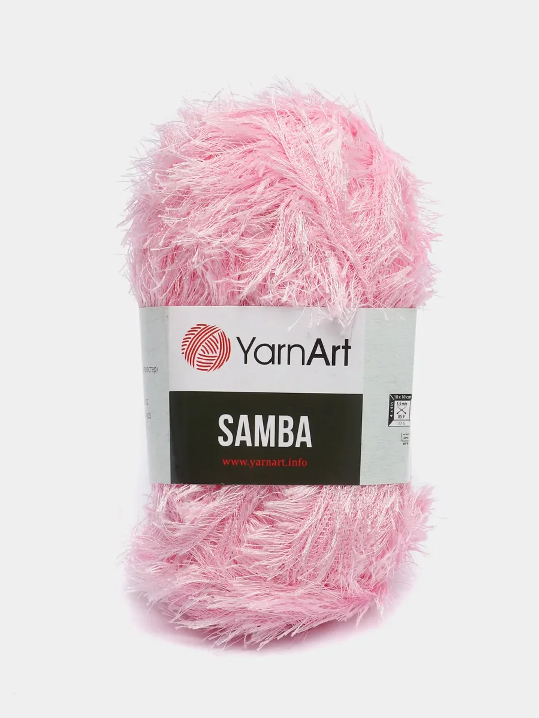 Розовый пряжа травка YarnArt Samba, 150 м, 100 г, полиэстер