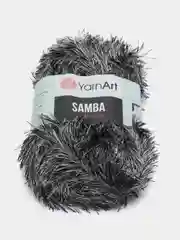 Тёмно-серый пряжа травка YarnArt Samba, 150 м, 100 г, полиэстер