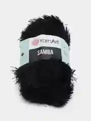 Черный пряжа травка YarnArt Samba, 150 м, 100 г, полиэстер