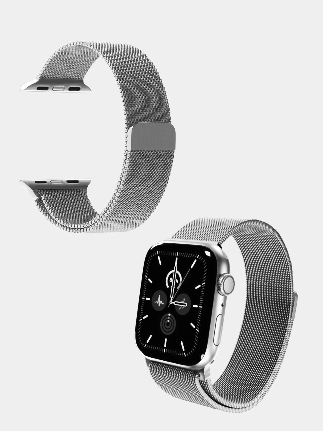 Ремешок для смарт-часов Apple Watch металлический, миланская петля, 38-49  мм ULTRA купить по цене 299 ₽ в интернет-магазине Магнит Маркет