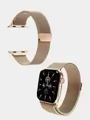 Золотой ремешок для смарт-часов Apple Watch металлический, миланская петля, 38-49 мм ULTRA