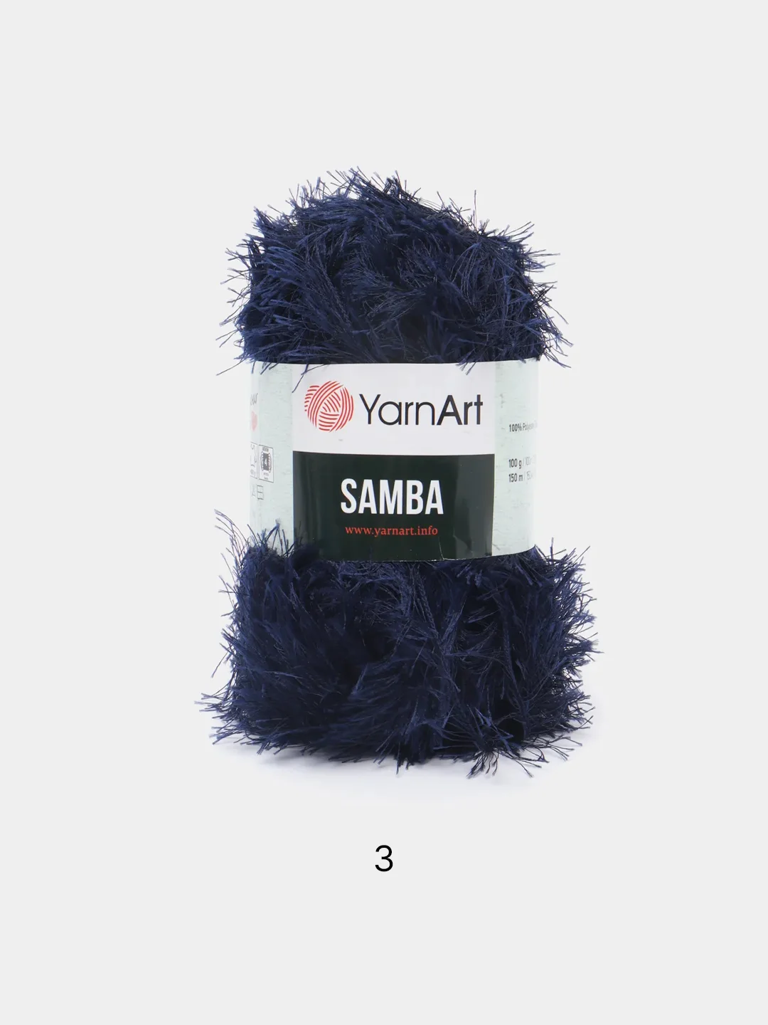 Темно-синий пряжа травка YarnArt Samba, 150 м, 100 г, полиэстер