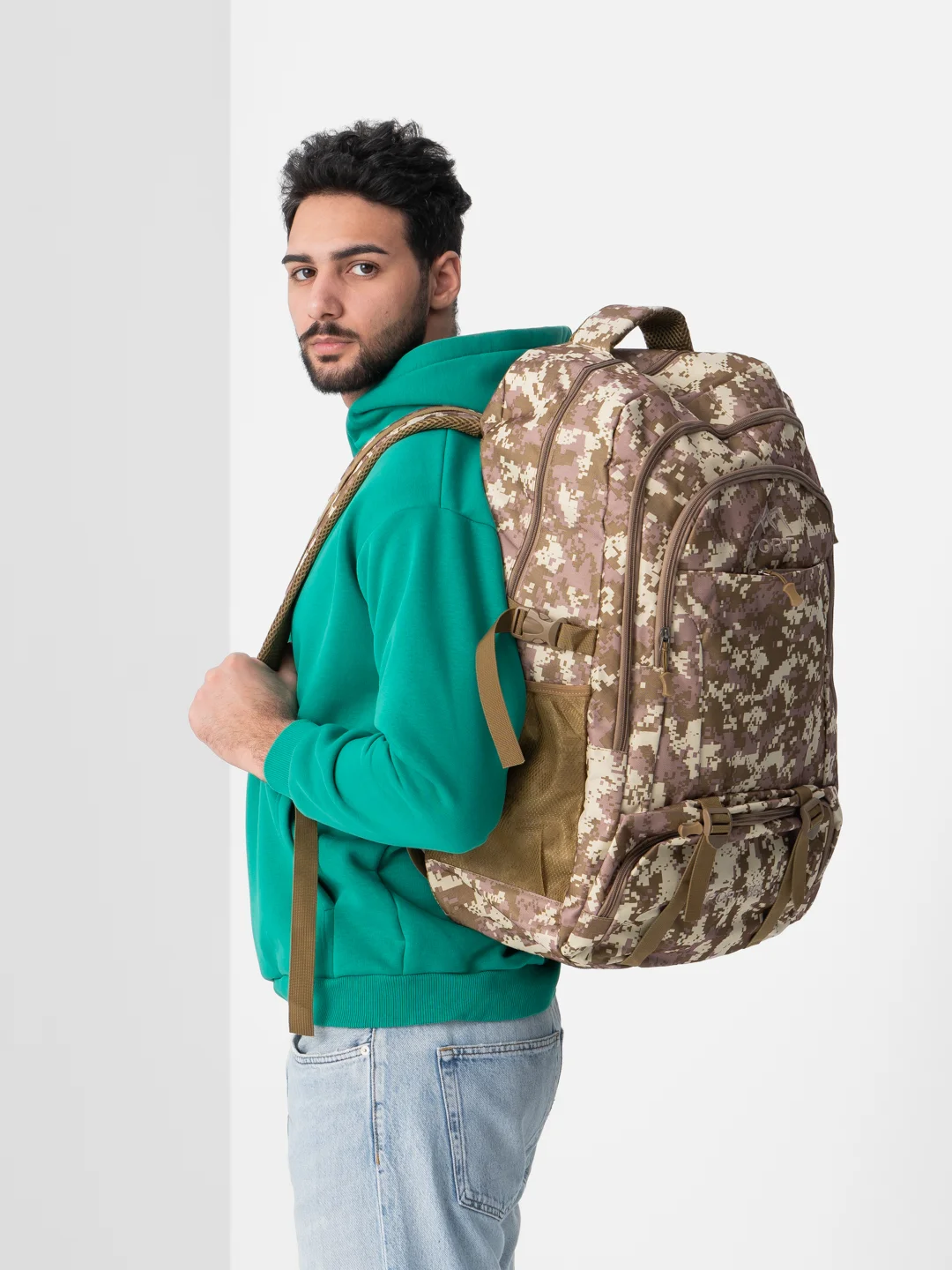 Хаки рюкзак туристический SPORT, тактический, 50 л