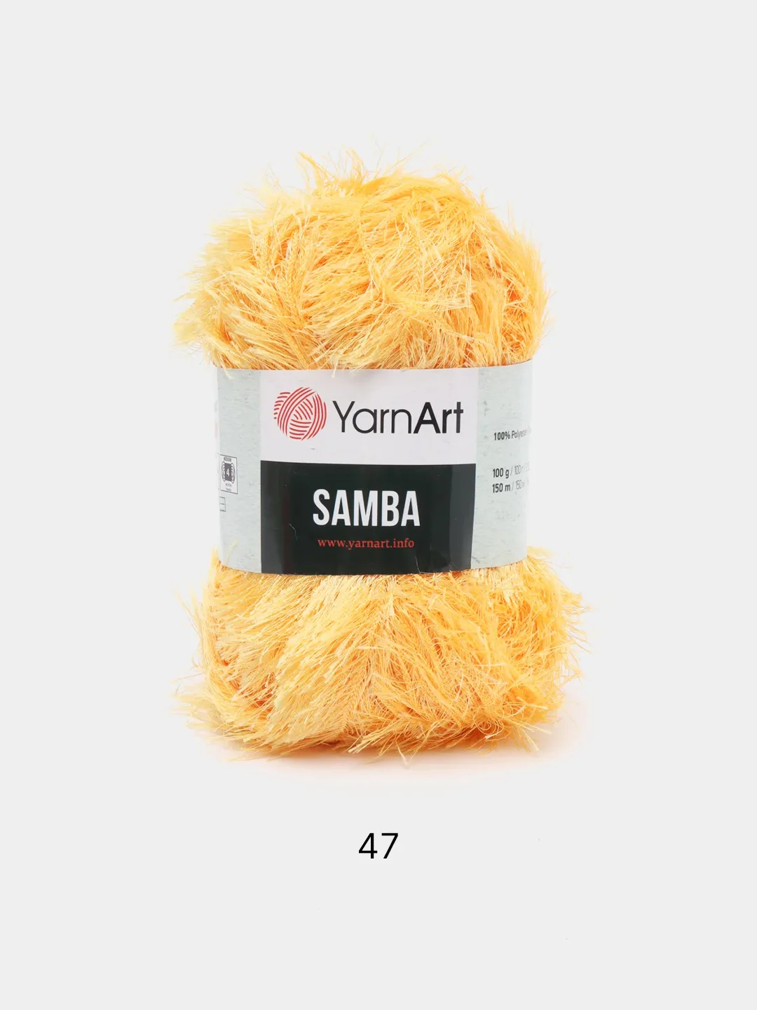 Желтый пряжа травка YarnArt Samba, 150 м, 100 г, полиэстер