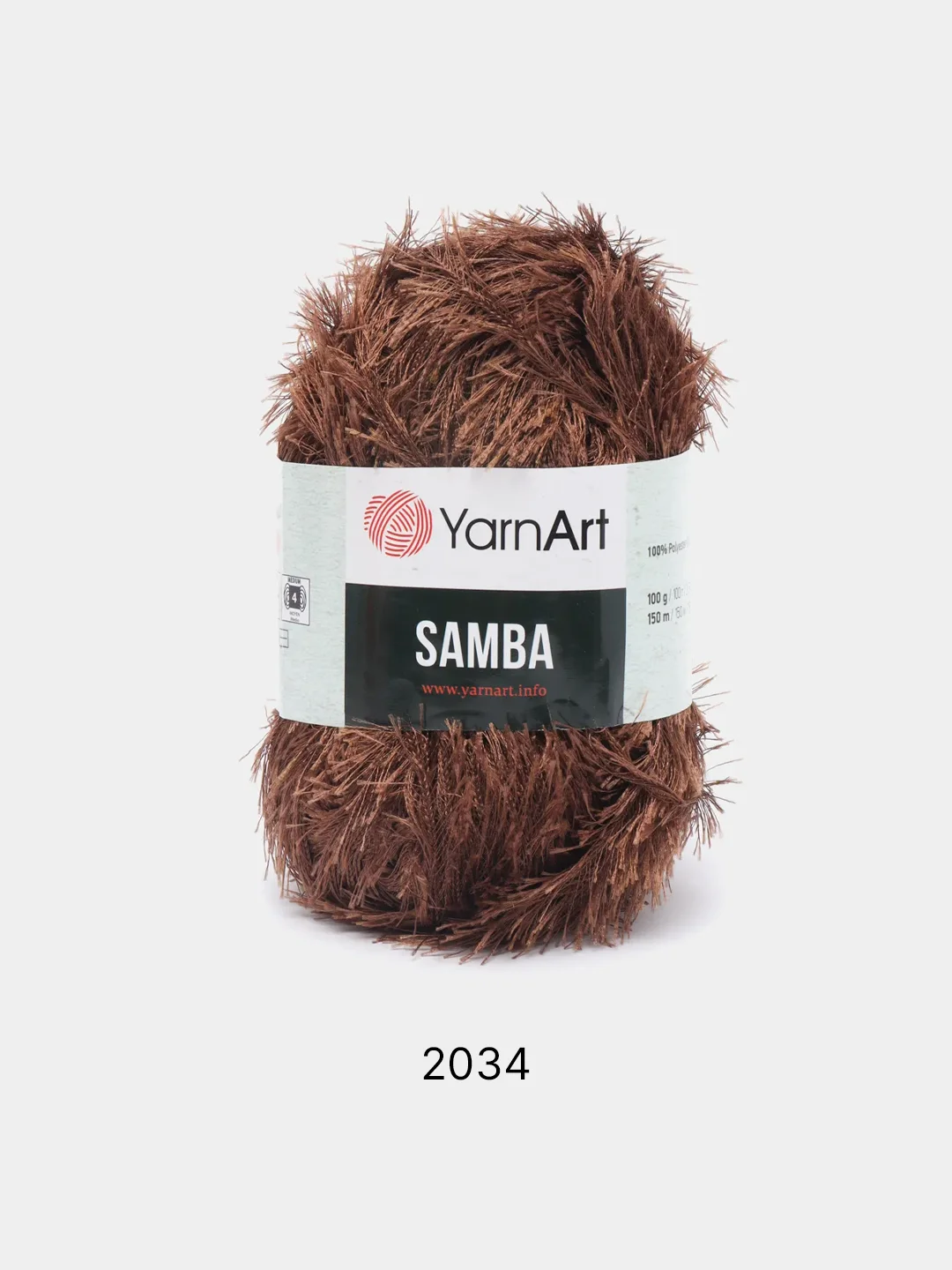 Шоколадный пряжа травка YarnArt Samba, 150 м, 100 г, полиэстер