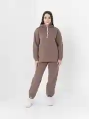 Бежевый меланж спортивный костюм, женский, с начесом