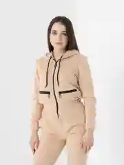 Бежевый комбинезон женский