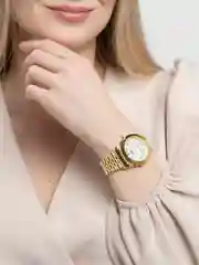 Желтый женские наручные часы. Подарочный набор часов