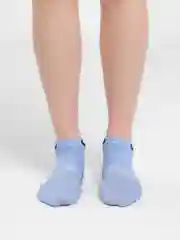 Голубой носки женские, спортивные, короткие