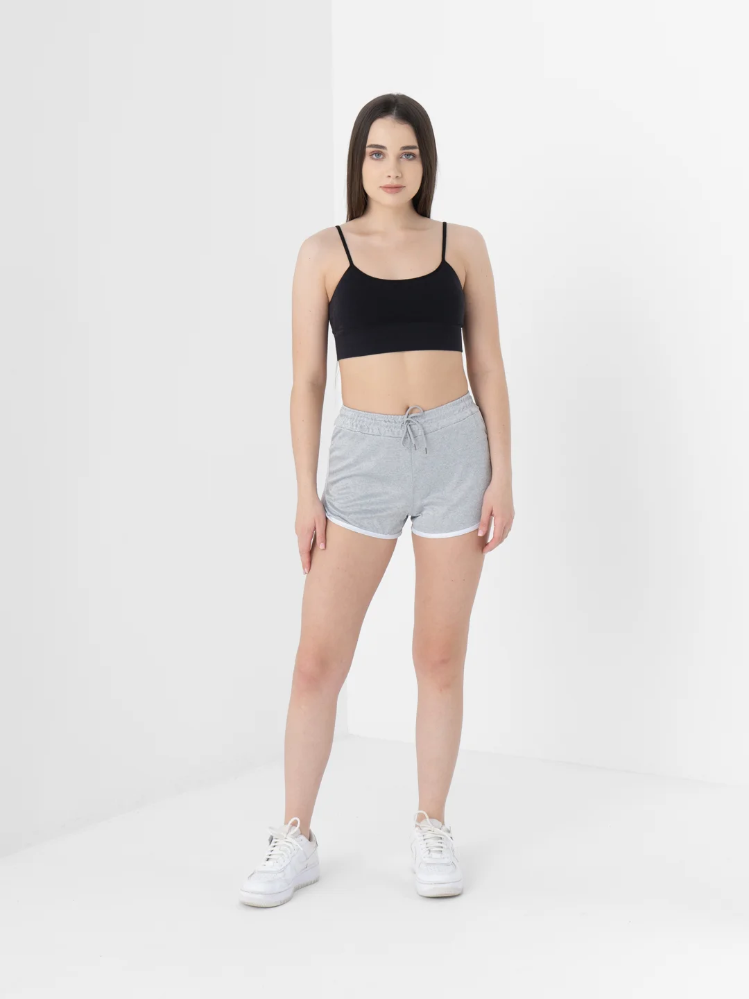 Белый шорты женские спортивные короткие, повседневные шорты Active