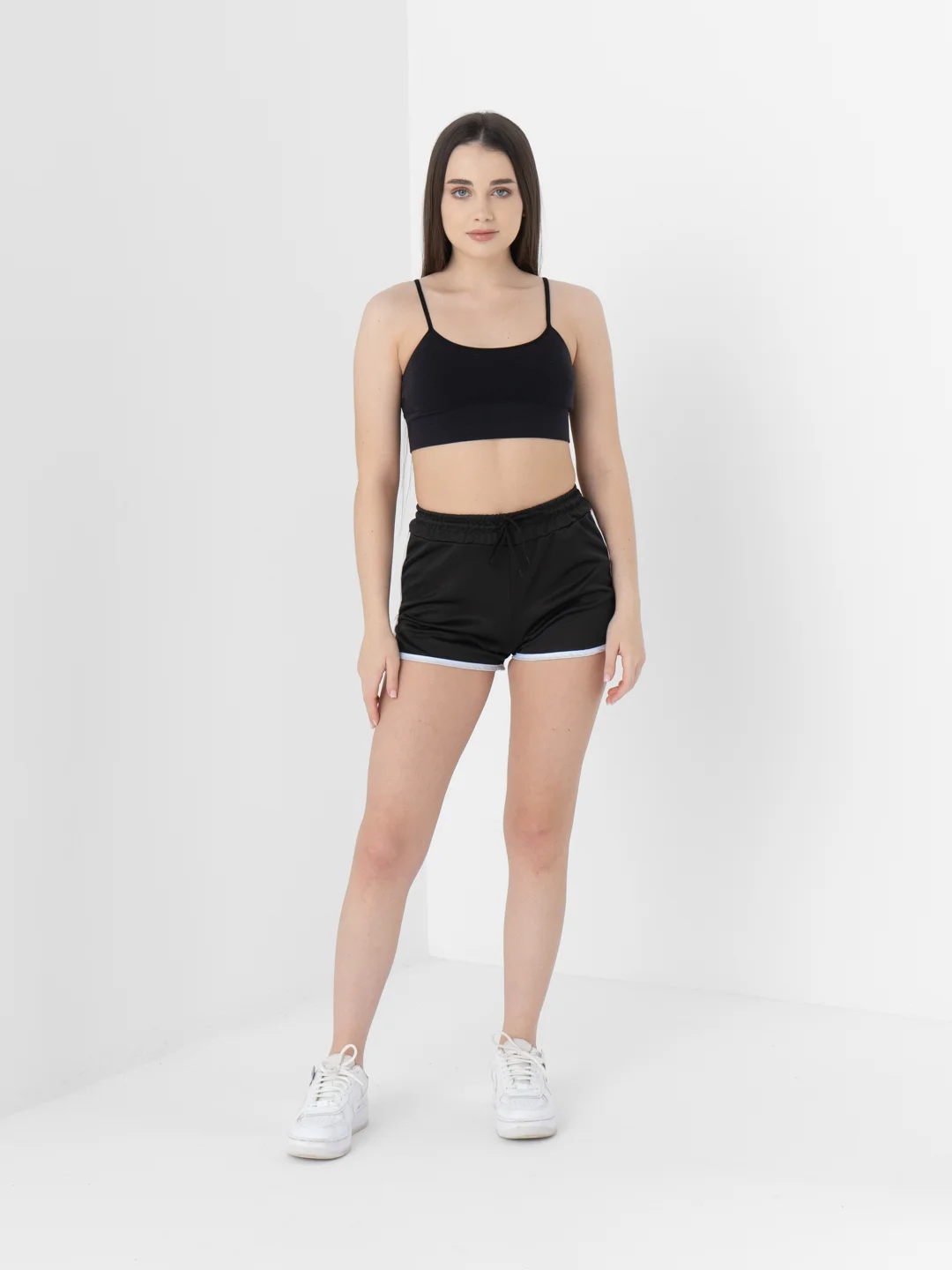 Шорты женские черные спортивные, повседневные шорты Active