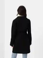 Черный женское длинное пальто, оверсайз