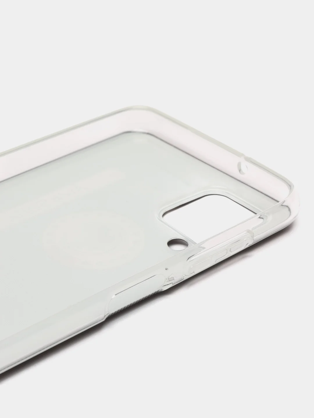 Хром чехол на Samsung Galaxy A12/M12 / Самсунг А12/М12 прозрачный, с рисунком, защита камеры