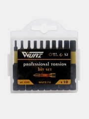Бита набор для шуруповерта Torsion HEX 50мм (H2, H2.5, H3, H4, H5, H6), Wurz