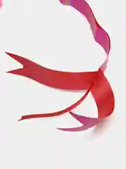 Алый подарочный бант-шар. Бант для упаковки подарка. Размер 10 см