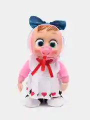 Кораллово-розовый кукла "Пупс", музыкальная, шагающая