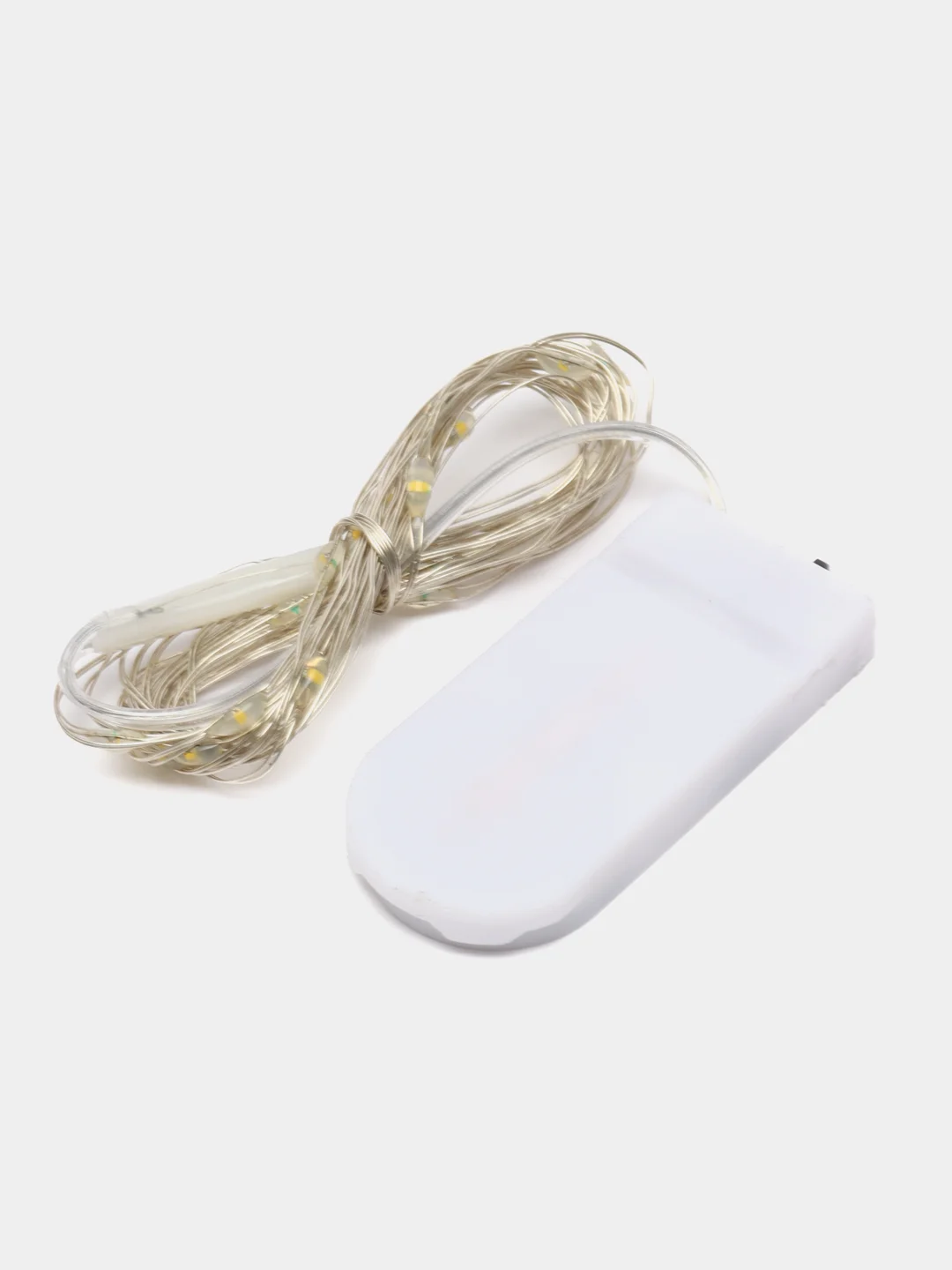 Белый светодиодная гибкая гирлянда 2-3 м на батарейках и USB, 20-30 диодов
