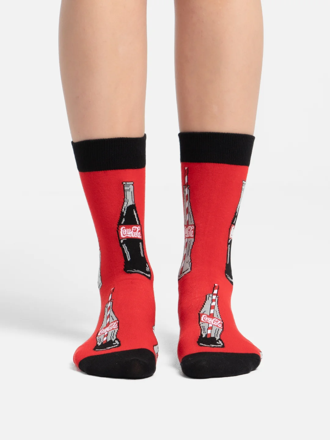 Алый носки женские Cola Socks, с принтом