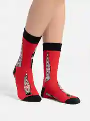 Алый носки женские Cola Socks, с принтом