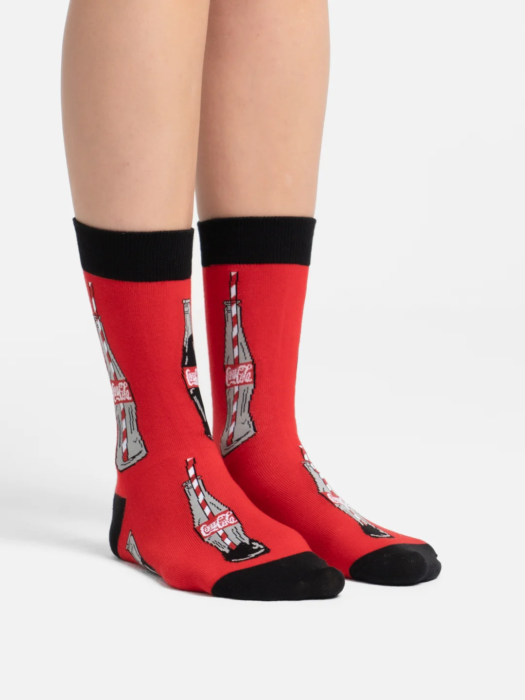 Алый носки женские Cola Socks, с принтом