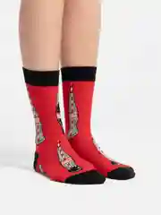 Алый носки женские Cola Socks, с принтом