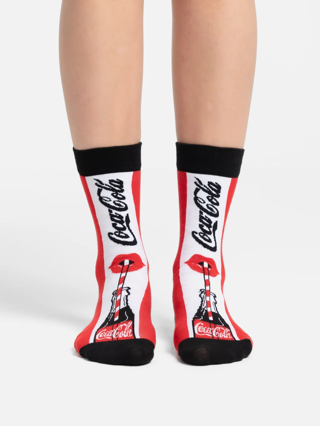 Белый носки женские Cola Socks, с принтом