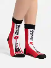 Белый носки женские Cola Socks, с принтом