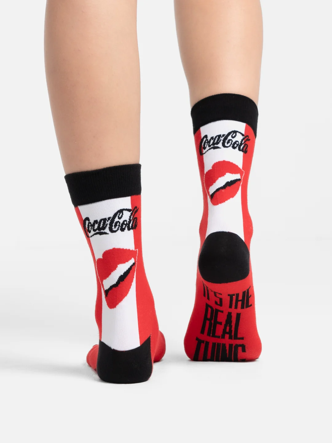 Белый носки женские Cola Socks, с принтом