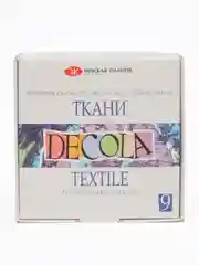 Набор акриловых красок для декоративного творчества "Deсola" по ткани 9 цветов
