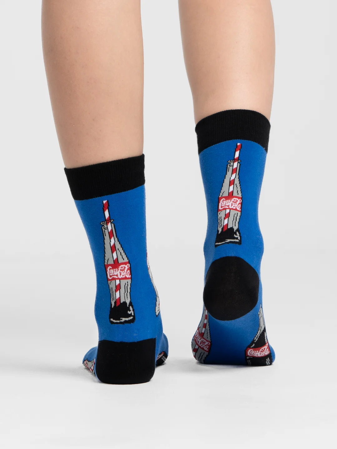 Синий носки женские Cola Socks, с принтом