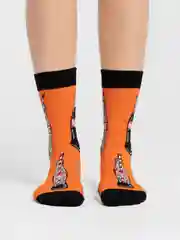 Оранжевый носки женские Cola Socks, с принтом