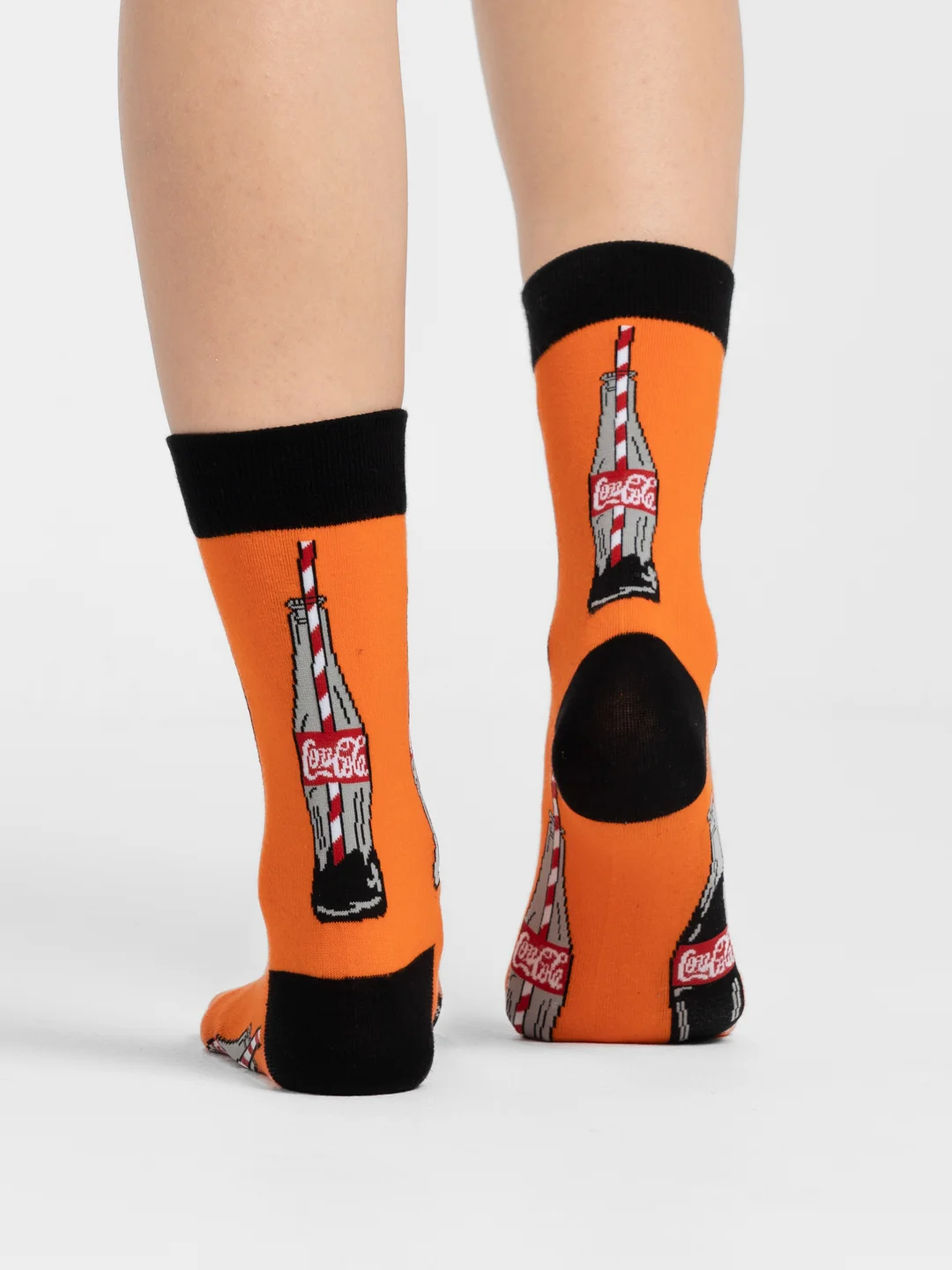 Оранжевый носки женские Cola Socks, с принтом
