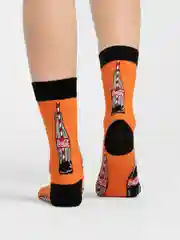 Оранжевый носки женские Cola Socks, с принтом