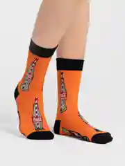 Оранжевый носки женские Cola Socks, с принтом