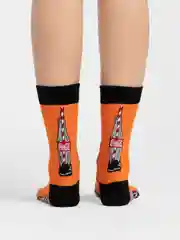 Оранжевый носки женские Cola Socks, с принтом