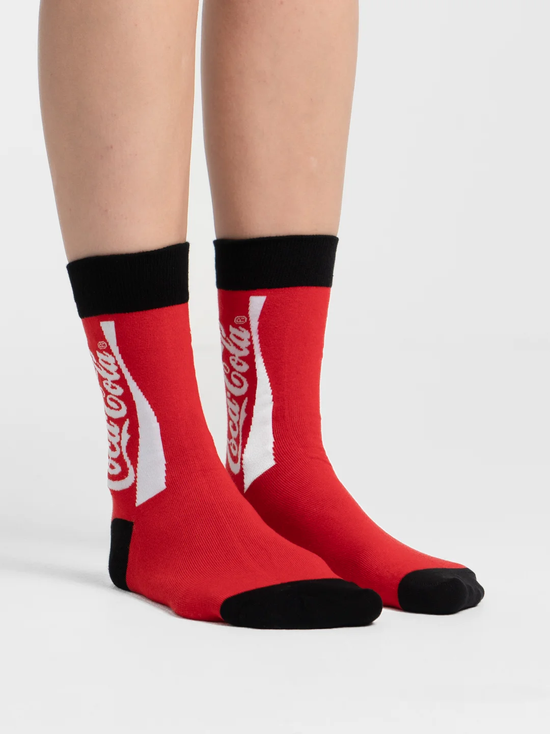 Красный носки женские Cola Socks, с принтом