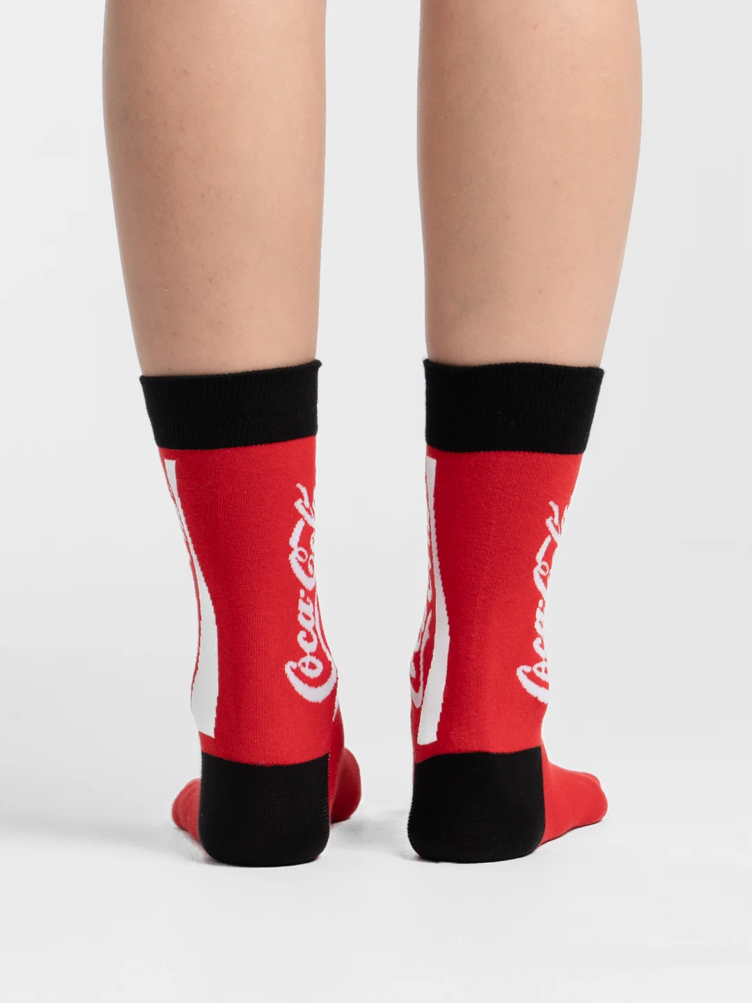 Красный носки женские Cola Socks, с принтом