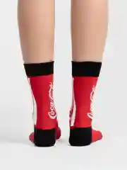 Красный носки женские Cola Socks, с принтом