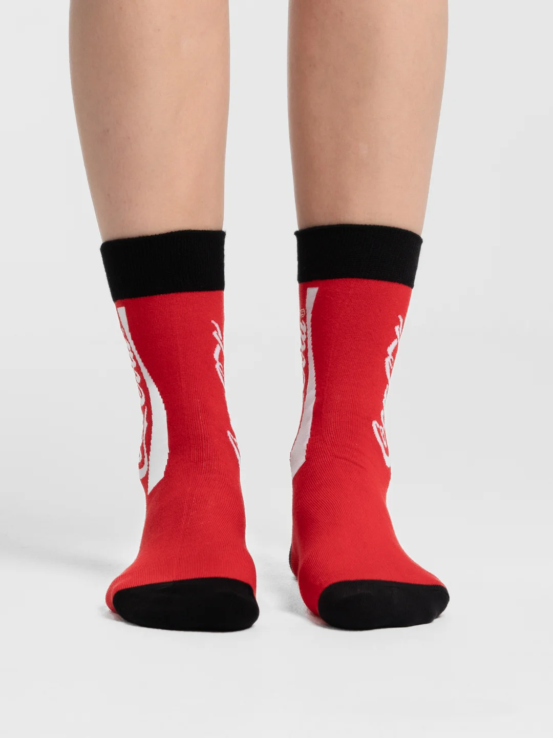 Красный носки женские Cola Socks, с принтом