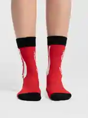 Красный носки женские Cola Socks, с принтом