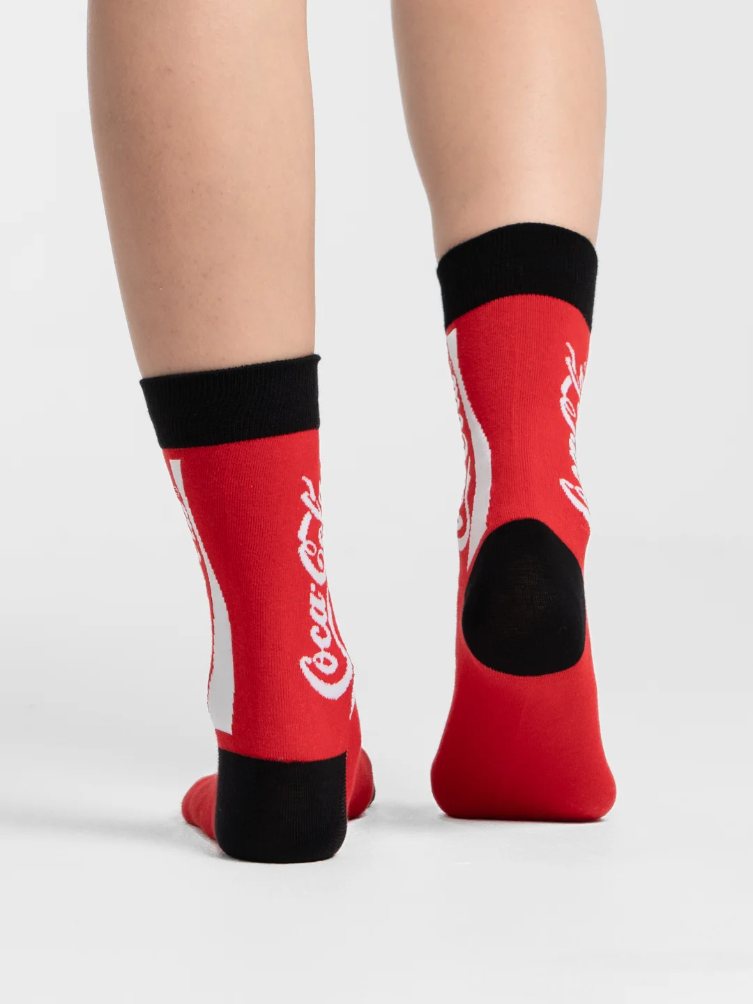 Красный носки женские Cola Socks, с принтом