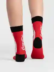 Красный носки женские Cola Socks, с принтом
