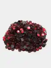 Розовый стразы стеклянные, термоклеевые