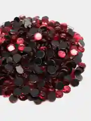 Розовый стразы стеклянные, термоклеевые