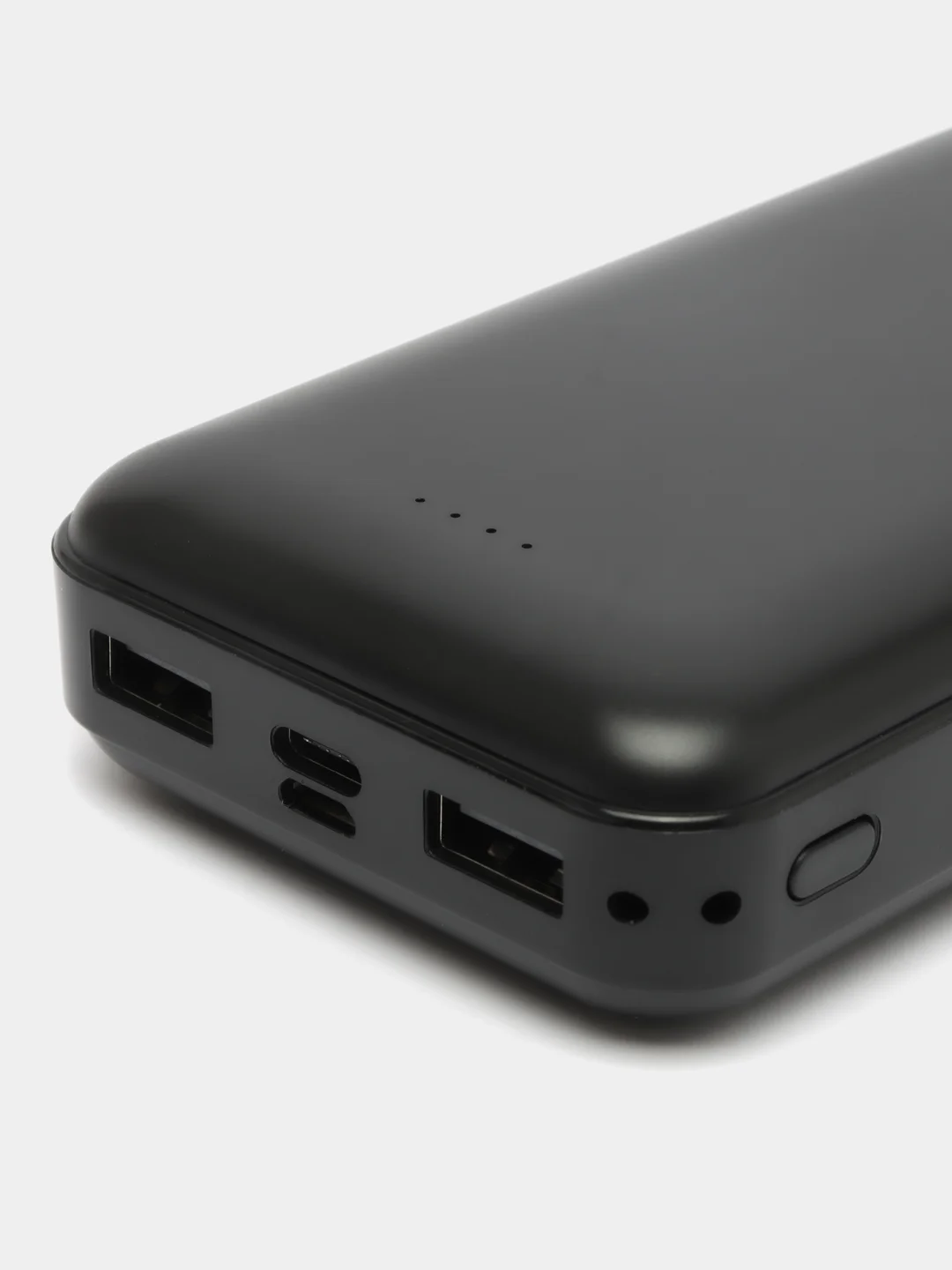 Черный портативное зарядное устройство PowerBank 20000 mAh