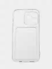 Оранжевый чехол с карманом для карт iPhone XR, 11, 12, 13, 14, 15, Pro, Pro Max, Plus, 7, 8, айфон