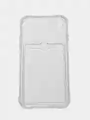 Оранжевый чехол с карманом для карт iPhone XR, 11, 12, 13, 14, 15, Pro, Pro Max, Plus, 7, 8, айфон