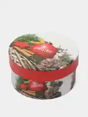 Бежевый меланж коробка подарочная новогодняя