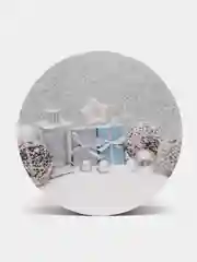 Бежевый коробка подарочная новогодняя